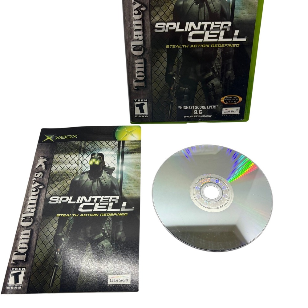 CIB Video Game Xbox OS Green Stealth Action Tom Clancy's Splinter Cell Ubisoft